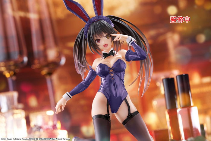 Date A Live V Estatua PVC Desktop Cute Figure Kurumi Tokisaki Bunny Ver. Renewal 13 cm