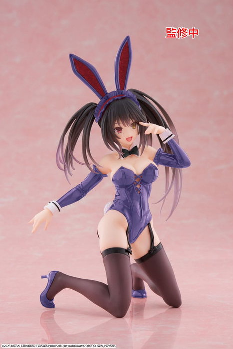 Date A Live V Estatua PVC Desktop Cute Figure Kurumi Tokisaki Bunny Ver. Renewal 13 cm