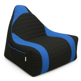 Atelier Del Sofa Silla De Frijoles XXL Gamer - Azul y Negro, 85x35x80 cm