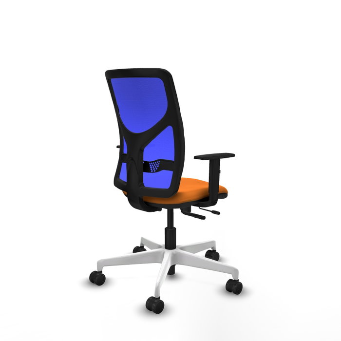 PIQUERAS Y CRESPO Silla de oficina Motilla Naranja y Azul