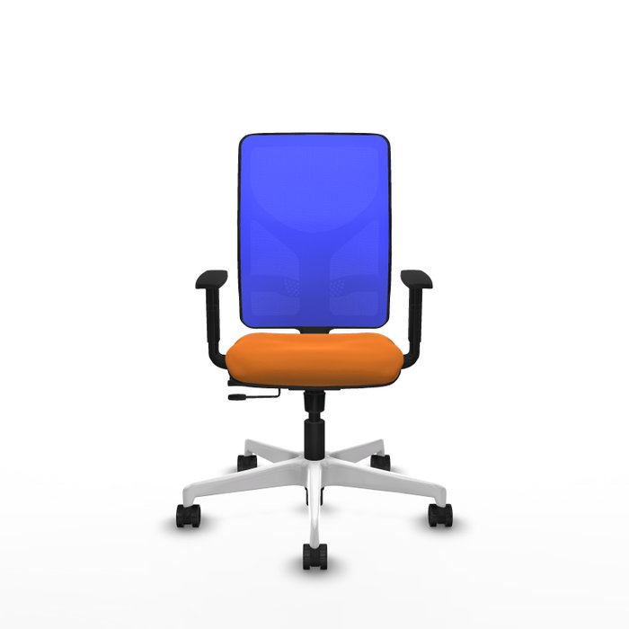PIQUERAS Y CRESPO Silla de oficina Motilla Naranja y Azul
