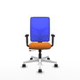 PIQUERAS Y CRESPO Silla de oficina Motilla Naranja y Azul