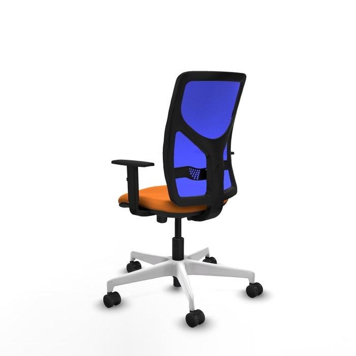 PIQUERAS Y CRESPO Silla de oficina Motilla Naranja y Azul