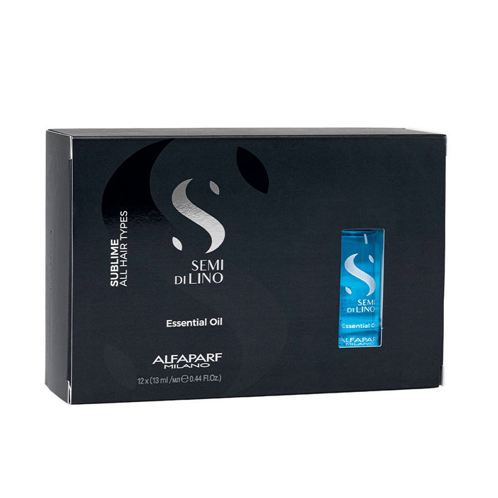 Alfaparf Milano - Aceite Esencial Semi di Lino Sublime 12 x 13 ml - Tratamiento Intensivo para Cabello, Aporta Brillo y Suavidad