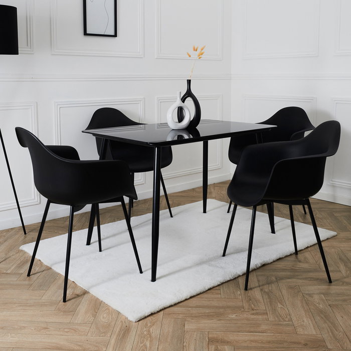 Home Deco Factory Silla Butaca Gustav Negra Essentiel