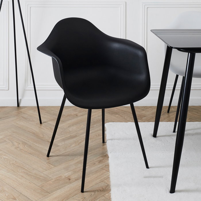 Home Deco Factory Silla Butaca Gustav Negra Essentiel