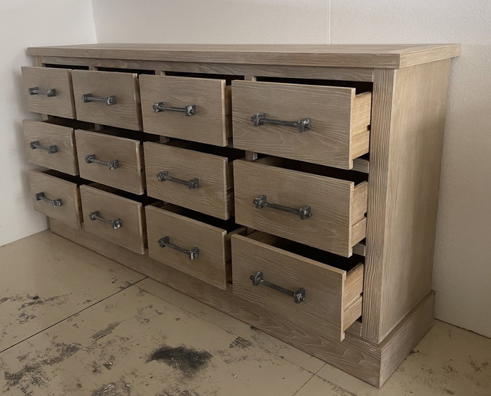 DKD Home Decor Cómoda de Madera de Hevea y Metal CHUANG ROME