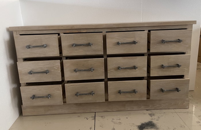 DKD Home Decor Cómoda de Madera de Hevea y Metal CHUANG ROME