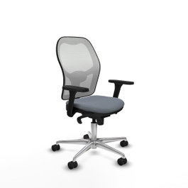 PIQUERAS Y CRESPO Silla de oficina Jorquera con mecanismo Sincro, Gris y Blanco