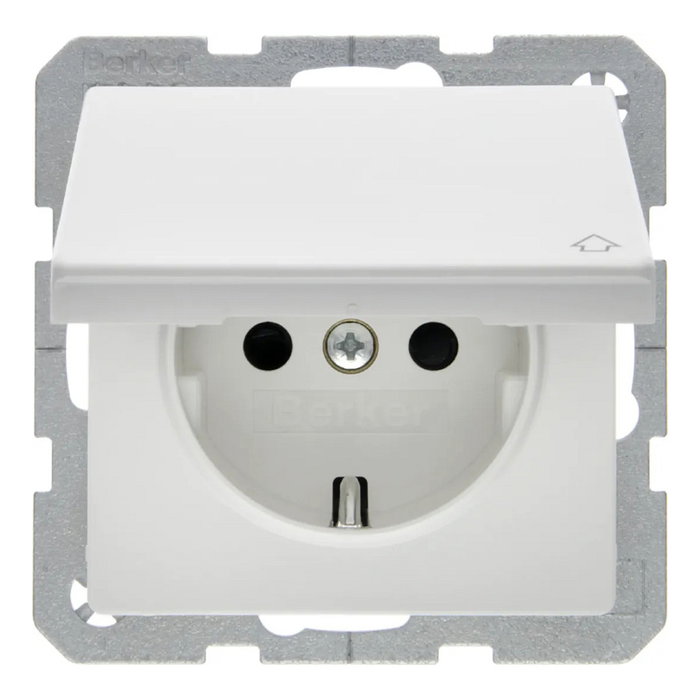 BERKER 47516089 SCHUKO-Steckdose con tapa abatible Blanco BERKER 47516089 SCHUKO-Steckdose con tapa abatible Blanco