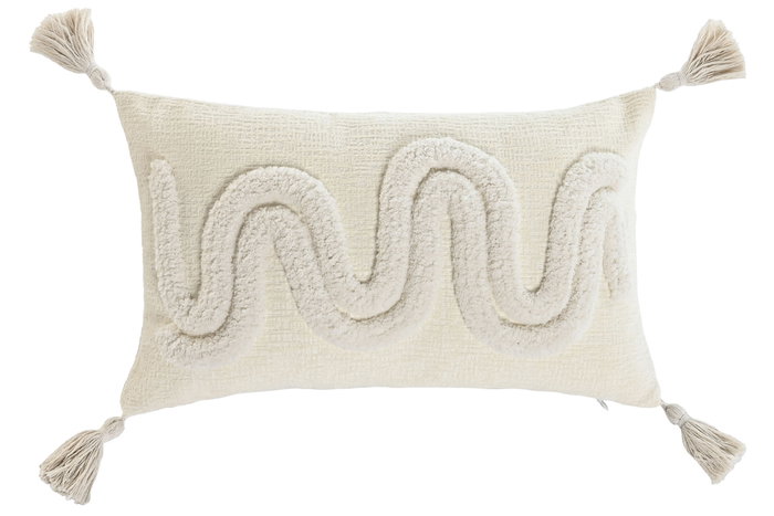 DKD Home Decor Cojín de Poliéster Crudo 51x8x31 cm DKD Home Decor Cojín de Poliéster Crudo 51x8x31 cm