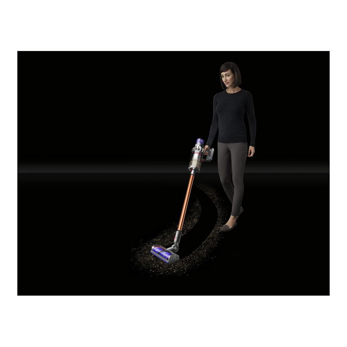 Dyson Cyclone V10 Absolute Aspiradora Escoba Sin Bolsa 2 en 1, Cobre/Níquel, 60 Min Autonomía, 150 AW Succión, para Alfombra y Suelo Duro