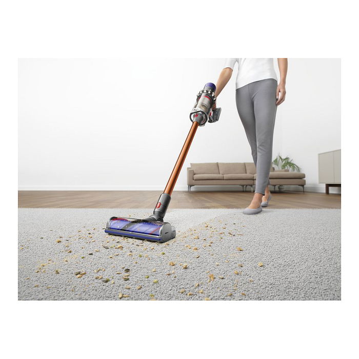 Dyson Cyclone V10 Absolute Aspiradora Escoba Sin Bolsa 2 en 1, Cobre/Níquel, 60 Min Autonomía, 150 AW Succión, para Alfombra y Suelo Duro