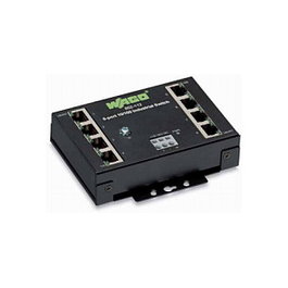 WAGO 852-112 Switch Industrial Eco de 8 Puertos Fast Ethernet (10/100) 100BASE-TX, Montaje en Rail DIN, para Amplio Rango de Temperatura (-40 a 70 °C)