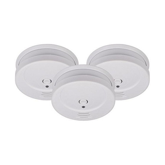 Brennenstuhl Pack de 3 Detectores de Humo Ópticos Blanco