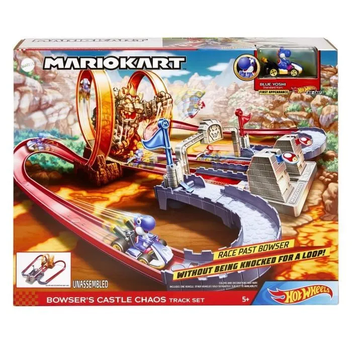 HOT WHEELS Mario Kart Carrera caótica Castillo de Bowser