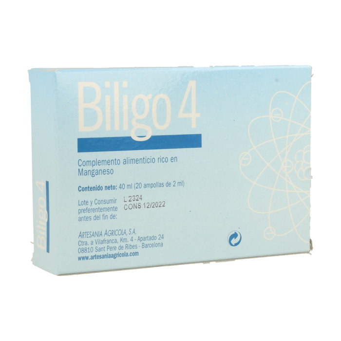 Plantis Biligo 4 Manganeso 20 ampollas de 2 ml