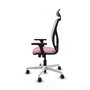 PIQUERAS Y CRESPO Silla de oficina Motilla con mecanismo Sincro, Rosa y Blanco