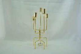 DKD Home Decor Candelabro de Metal Brillante Dorado