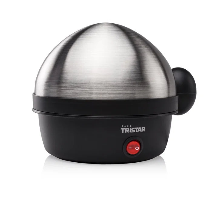 Tristar EK-3076 Cocedor de huevos para 7 huevos, Negro y Acero inoxidable