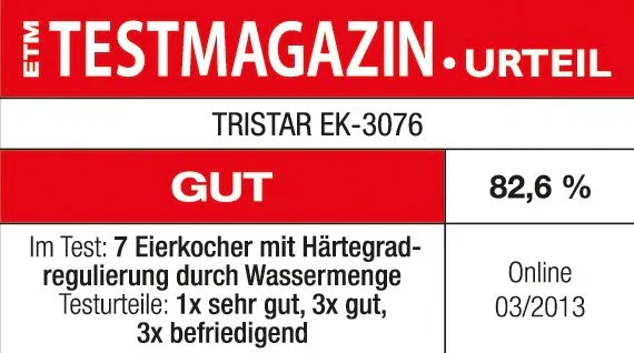 Tristar EK-3076 Cocedor de Huevos Eléctrico para 7 Huevos, Acero Inoxidable Negro, Apagado Automático y Alarma, Incluye Vaso Medidor con Perforador