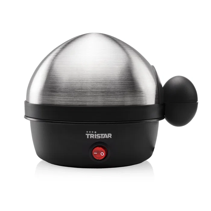 Tristar EK-3076 Cocedor de huevos para 7 huevos, Negro y Acero inoxidable
