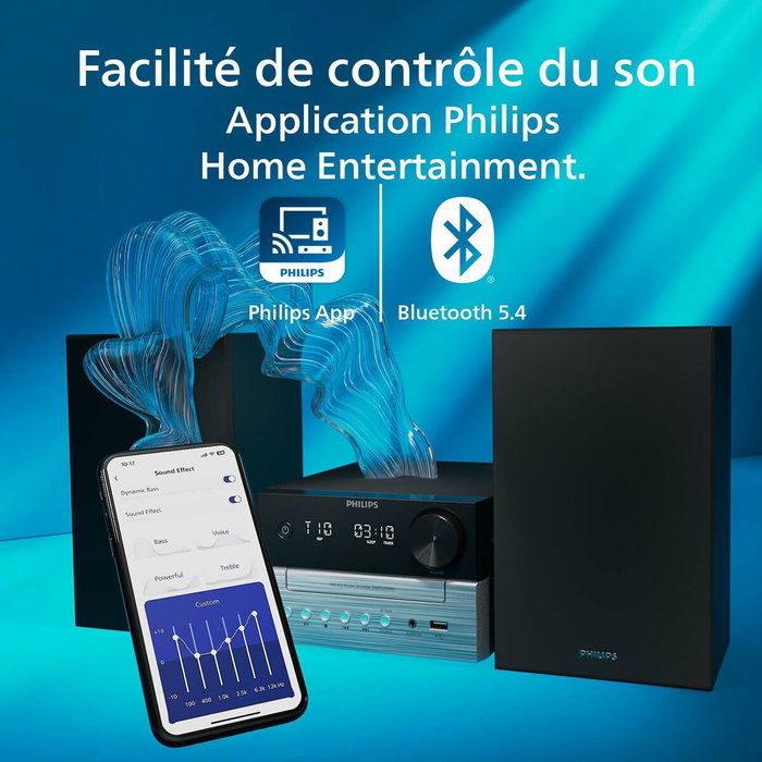 Philips Microcadena TAM3205M2/12 con Bluetooth 5.4 y 20 W RMS Philips Microcadena TAM3205M2/12 con Bluetooth 5.4 y 20 W RMS