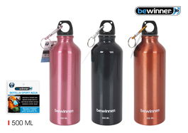 Bewinner Botella Sport de Aluminio 500 ml Ø6.5x21 cm (12 Unidades)