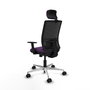 PIQUERAS Y CRESPO Silla de oficina Yunquera Morado y Negro con mecanismo Sincro/Traslack