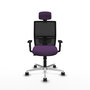 PIQUERAS Y CRESPO Silla de oficina Yunquera Morado y Negro con mecanismo Sincro/Traslack