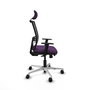PIQUERAS Y CRESPO Silla de oficina Yunquera Morado y Negro con mecanismo Sincro/Traslack