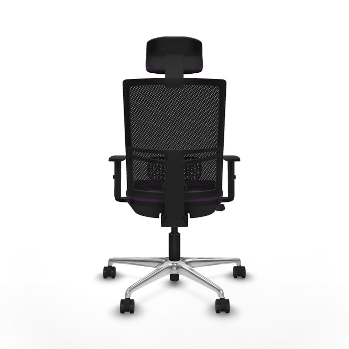 PIQUERAS Y CRESPO Silla de oficina Yunquera Morado y Negro con mecanismo Sincro/Traslack