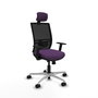 PIQUERAS Y CRESPO Silla de oficina Yunquera Morado y Negro con mecanismo Sincro/Traslack