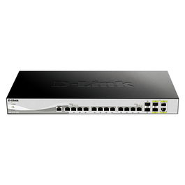 D-Link DXS-1210-16TC/E - Conmutador Smart Managed L2 de 16 Puertos (12x 10GBase-T, 4x SFP+/Combo), 10 Gigabit, Montaje en Rack, 320 Gbps