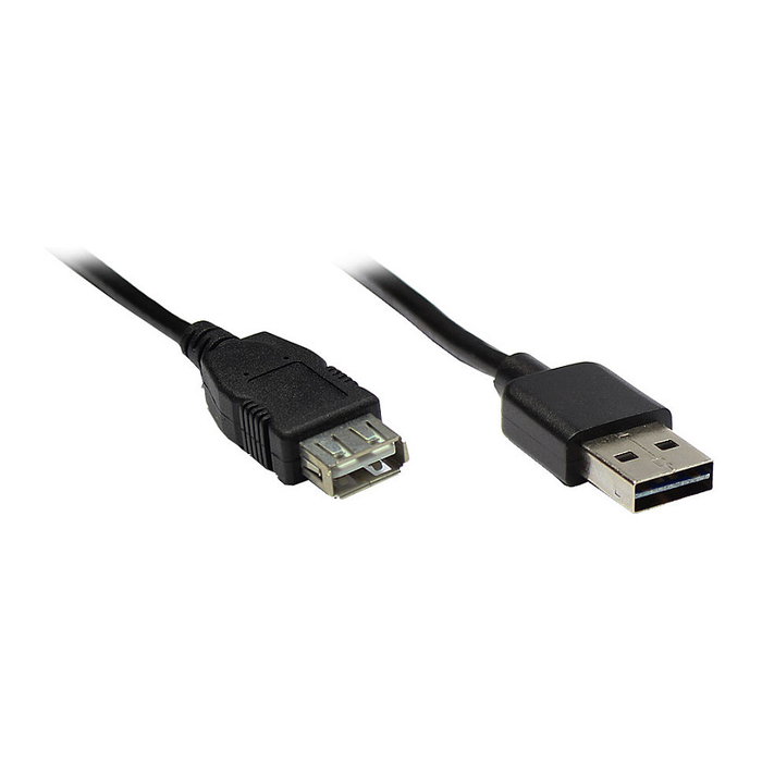 GoodConnections Cable de extensión USB 2.0 A-A Macho/Hembra 1m Negro GoodConnections Cable de extensión USB 2.0 A-A Macho/Hembra 1m Negro