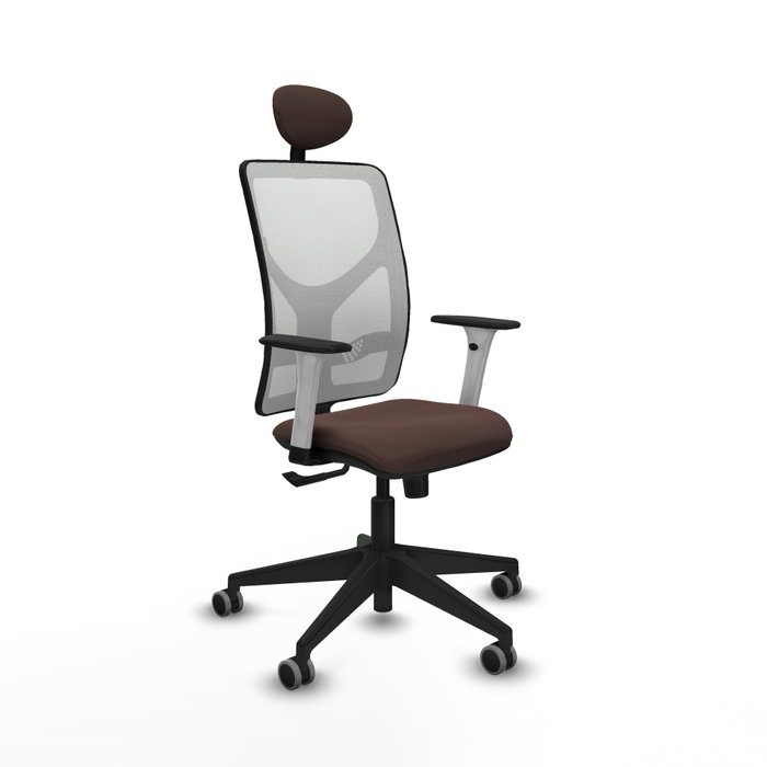 PIQUERAS Y CRESPO Silla de oficina Motilla con Mecanismo Sincro Marrón y Blanco PIQUERAS Y CRESPO Silla de oficina Motilla con Mecanismo Sincro Marrón y Blanco