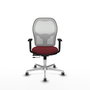 PIQUERAS Y CRESPO Silla de Oficina Jorquera Sincro/Traslack Granate y Blanco