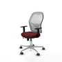 PIQUERAS Y CRESPO Silla de Oficina Jorquera Sincro/Traslack Granate y Blanco