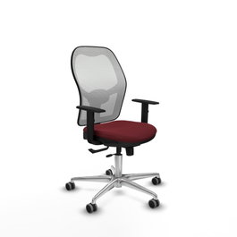 PIQUERAS Y CRESPO Silla de Oficina Jorquera Sincro/Traslack Granate y Blanco