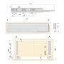 Emuca Kit de cajón para cocina o baño Vertex de altura 178mm con regulación 3D, tableros incluidos, módulo 600mm, Gris antracita