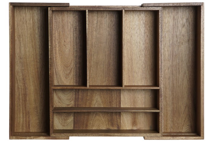 DKD Home Decor Cubertero de Acacia Extensible Natural DKD Home Decor Cubertero de Acacia Extensible Natural