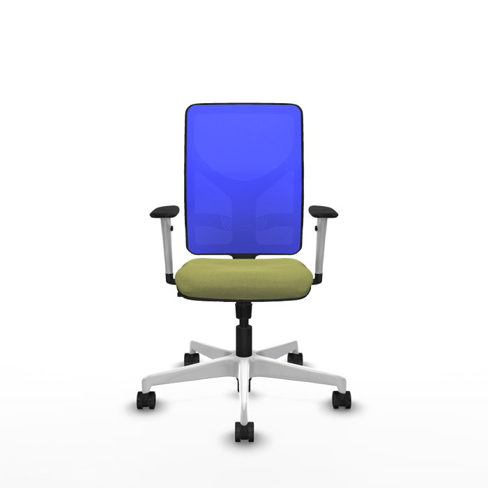 PIQUERAS Y CRESPO Silla de oficina Motilla con mecanismo Sincro, Verde oliva y Azul