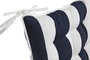 DKD Home Decor Cojin Silla Terraza Y Jardin Azul Marino Blanco Poliester 40 x 7 x 40 cm
