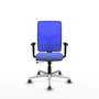 PIQUERAS Y CRESPO Silla de oficina Motilla con mecanismo Sincro/Traslack, Azul