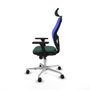 PIQUERAS Y CRESPO Silla de oficina Jorquera con mecanismo Sincro, brazos 3D y malla Azul/Verde botella