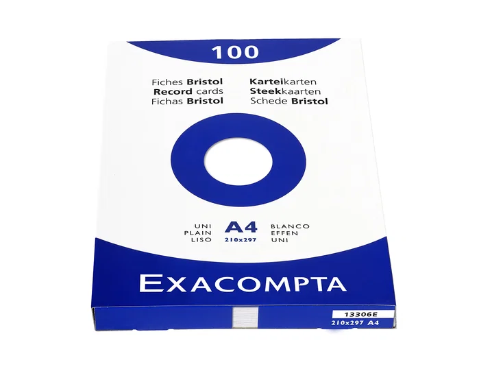 Exacompta Cartulina Din A4 Blanca 205 g/m², 100 unidades Exacompta Cartulina Din A4 Blanca 205 g/m², 100 unidades