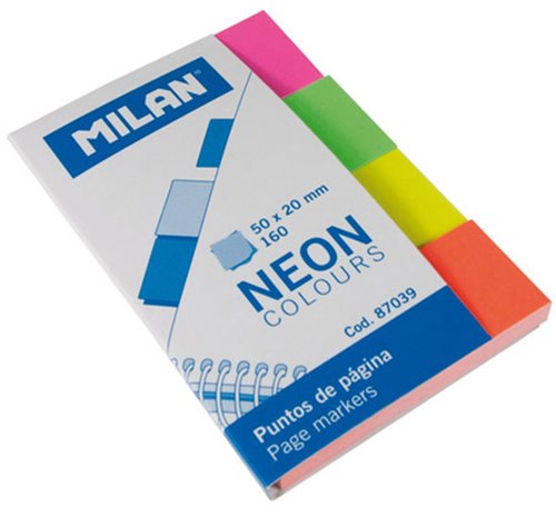 Milan Banderitas Adhesivas de Papel Neón Set de 10 Milan Banderitas Adhesivas de Papel Neón Set de 10