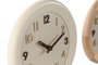 DKD Home Decor Reloj de Pared de Madera 3D Silencioso (Pack de 2)