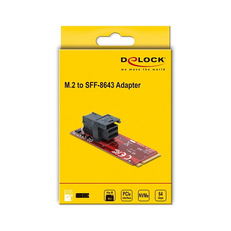 DeLOCK Adaptador M.2 Key M a SFF-8643 NVMe 62721