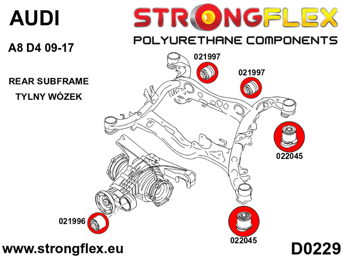 StrongFlex STF021996A Silentblock Diferencial Trasero/Delantero Sport